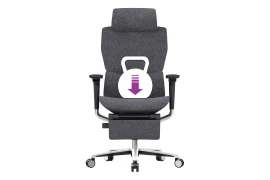 3D ergonomischer Bürostuhl mit Fußstütze Spacetronik Torhild Grau