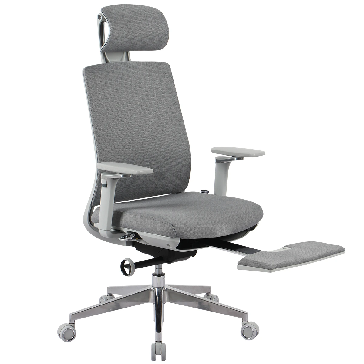 5D ergonomischer Bürostuhl mit Fußstütze Spacetronik Albert Grey