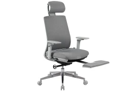 5D ergonomischer Bürostuhl mit Fußstütze Spacetronik Albert Grey