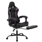 Spacetronik Rally ergonomischer Bürostuhl mit Fußstütze und Kissen, schwarz und weis