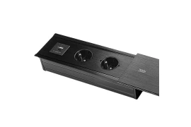 Spacetronik SPS-S24CB verschiebbare Möbelsteckdose