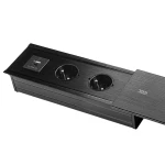 Spacetronik SPS-S24CB verschiebbare Möbelsteckdose
