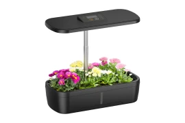 Intelligenter Blumentopf SMART GARDEN in Schwarz mit Bewässerungssystem Spacetronik SPGC10