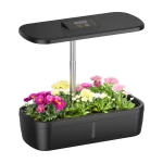 Intelligenter Blumentopf SMART GARDEN in Schwarz mit Bewässerungssystem Spacetronik SPGC10
