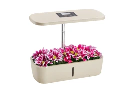 Intelligenter Blumentopf SMART GARDEN in Beige mit Bewässerungssystem Spacetronik SPGC10