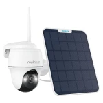 Reolink Argus PT Ultra 8Mpix 4K, WiFi 2,4 und 5GHz intelligente Kamera mit Personenerkennung, Weiß + Solarpanel