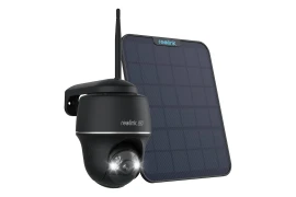 Reolink Argus PT Ultra 8Mpix 4K, WiFi 2,4 und 5GHz intelligente Kamera mit Personenerkennung, schwarz+ Solarpanel