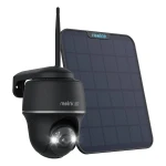 Reolink Argus PT Ultra 8Mpix 4K, WiFi 2,4 und 5GHz intelligente Kamera mit Personenerkennung, schwarz+ Solarpanel