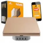 Intelligenter einzelner WLAN-Wandschalter Smart Life Tuya Spacetronik SL-ES11 Golden Charm