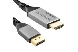 Kabel Złącze DP na HDMI 1.4 w Oplocie 4K 5m Spacetronik KDH-SPA050