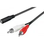 Kabel audio gniazdo Jack 3,5mm - 2x wtyk RCA R/L Goobay 1,4m