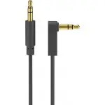 Kabel audio Jack 3,5mm AUX wtyk-wtyk Goobay kątowy 1m