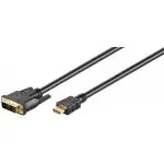 Kabel DVI-D (18+1 pin) Single Link - HDMI czarny 5m