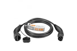 Kabel EV PHEV do ładowania samochodu elektrycznego Type 2 LAPP 22kW 32A czarny 5m