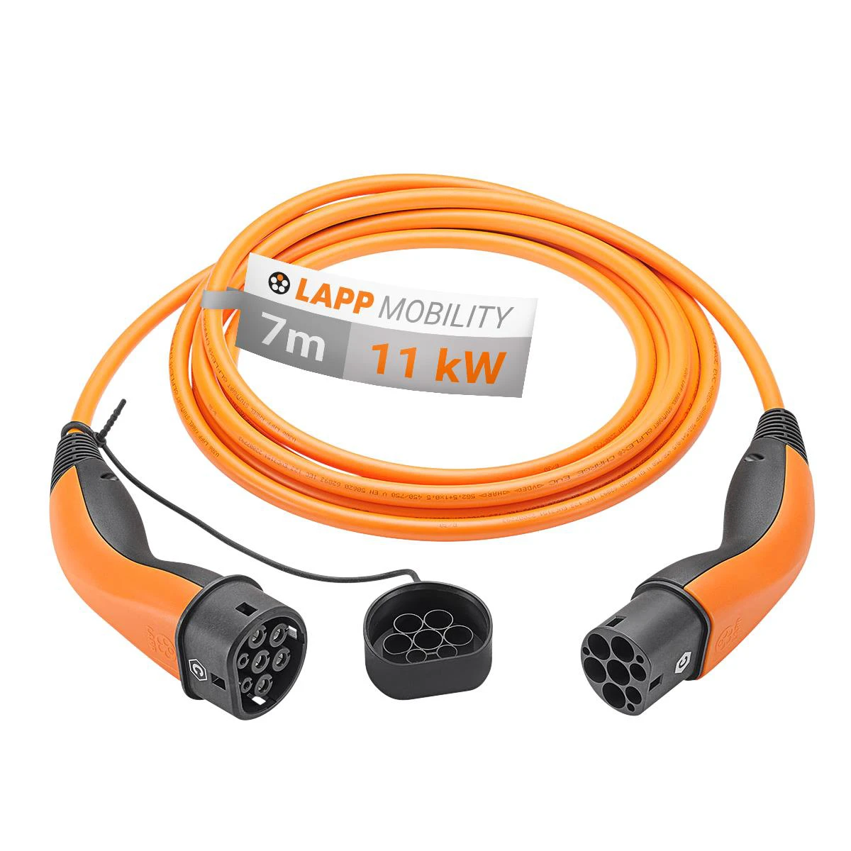 Kabel EV PHEV do ładowania samochodu elektrycznego Type 2 LAPP 11kW 20A orange 7m