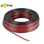 Kabel głośnikowy GOOBAY czarno-czerwony 2x2,5mm² CCA rolka 50m