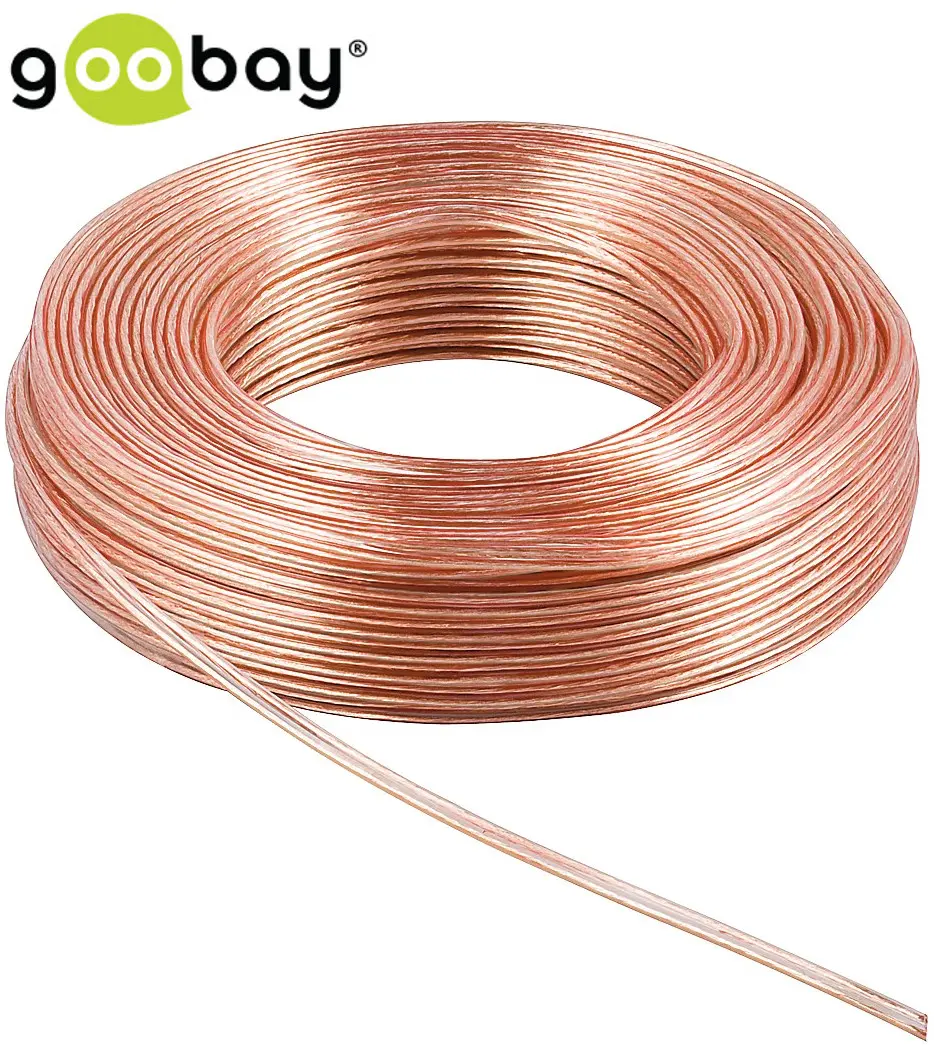 Kabel głośnikowy GOOBAY transparentny 2x4,0mm² CCA 10m