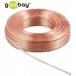 Kabel głośnikowy GOOBAY transparentny 2x4,0mm² CCA 50m