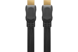 Kabel HDMI 2.0 4K 60Hz PŁASKI ARC CEC Goobay czarny 5m