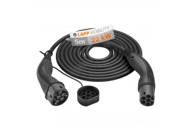 Kabel HELIX EV PHEV do ładowania samochodu Type 2 LAPP 22kW 32A czarny 5m