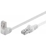 Kabel LAN Patchcord CAT 5e F/UTP BIAŁY KĄTOWY 1x90st. 3m