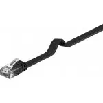 Kabel LAN Patchcord CAT 6 U/UTP PŁASKI czarny 0,5m