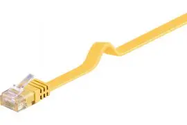 Kabel LAN Patch cord CAT 6 U/UTP PŁASKI żółty 2m