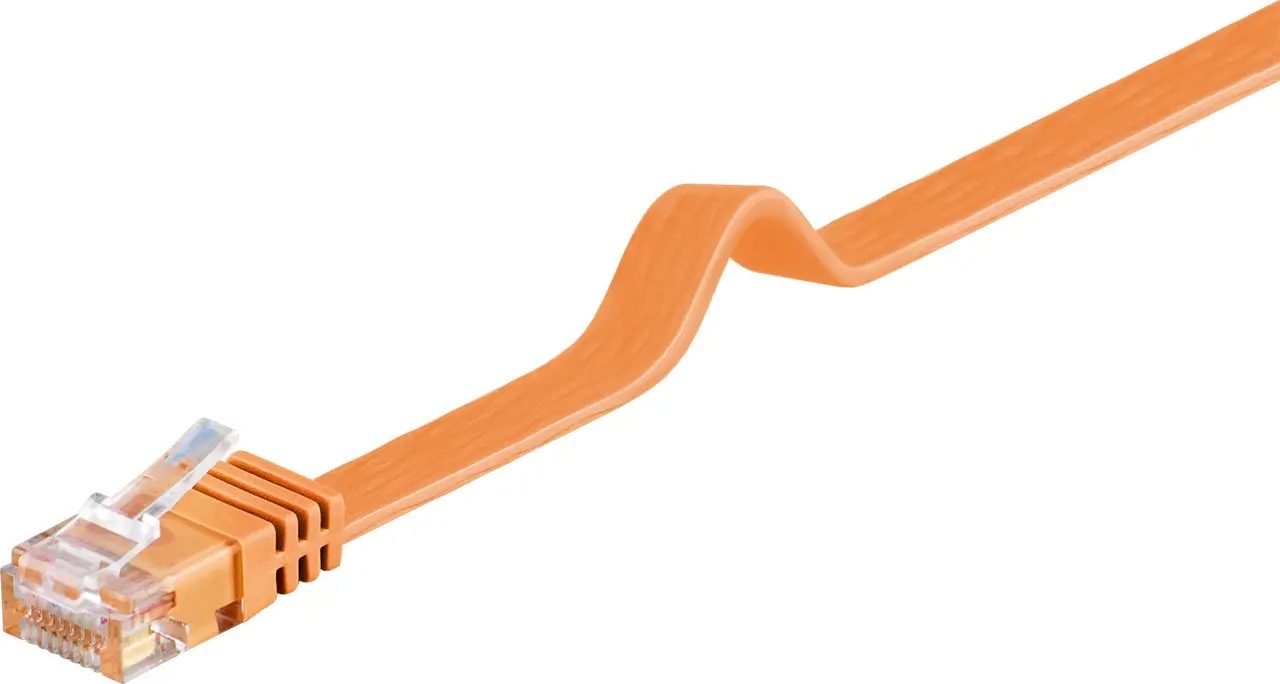 Kabel LAN Patchcord CAT 6 U/UTP PŁASKI pomarańczowy 1,5m