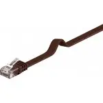 Kabel LAN Patchcord CAT 6 U/UTP PŁASKI ciemnobrązowy 7m