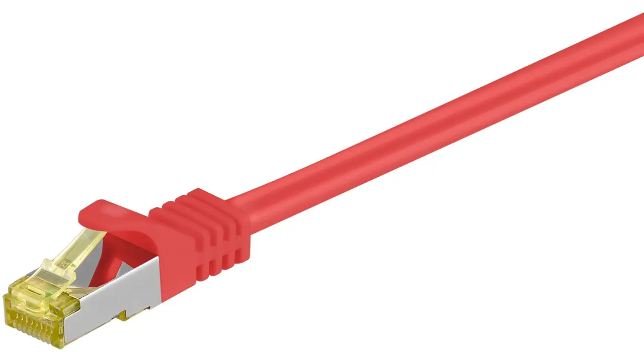 Kabel LAN Patchcord CAT 7 S/FTP CZERWONY 7,5m