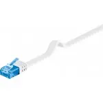 Kabel LAN Patchcord CAT 6A U/UTP PŁASKI biały 5m