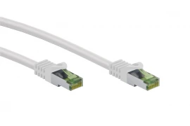 Kabel LAN Patchcord CAT 8.1 S/FTP cert. GHMT MIEDŹ biały 1m
