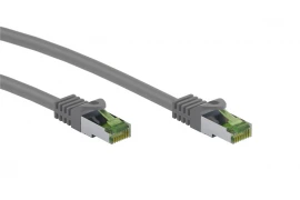 Kabel LAN Patchcord CAT 8.1 S/FTP cert. GHMT MIEDŹ szary 1m