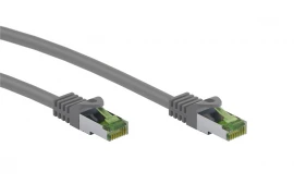 Kabel LAN Patchcord CAT 8.1 S/FTP cert. GHMT MIEDŹ szary 0,5m