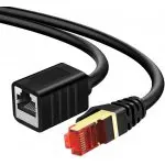 LAN cable CAT7 extender black 1m