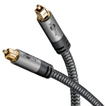 Kabel Optyczny Toslink Goobay Plus oplot tekstylny szaro-czarny 3m 