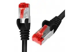 RJ45 CAT 6 S/FTP-Kabel AWG27 LSZH schwarz 0,25 m