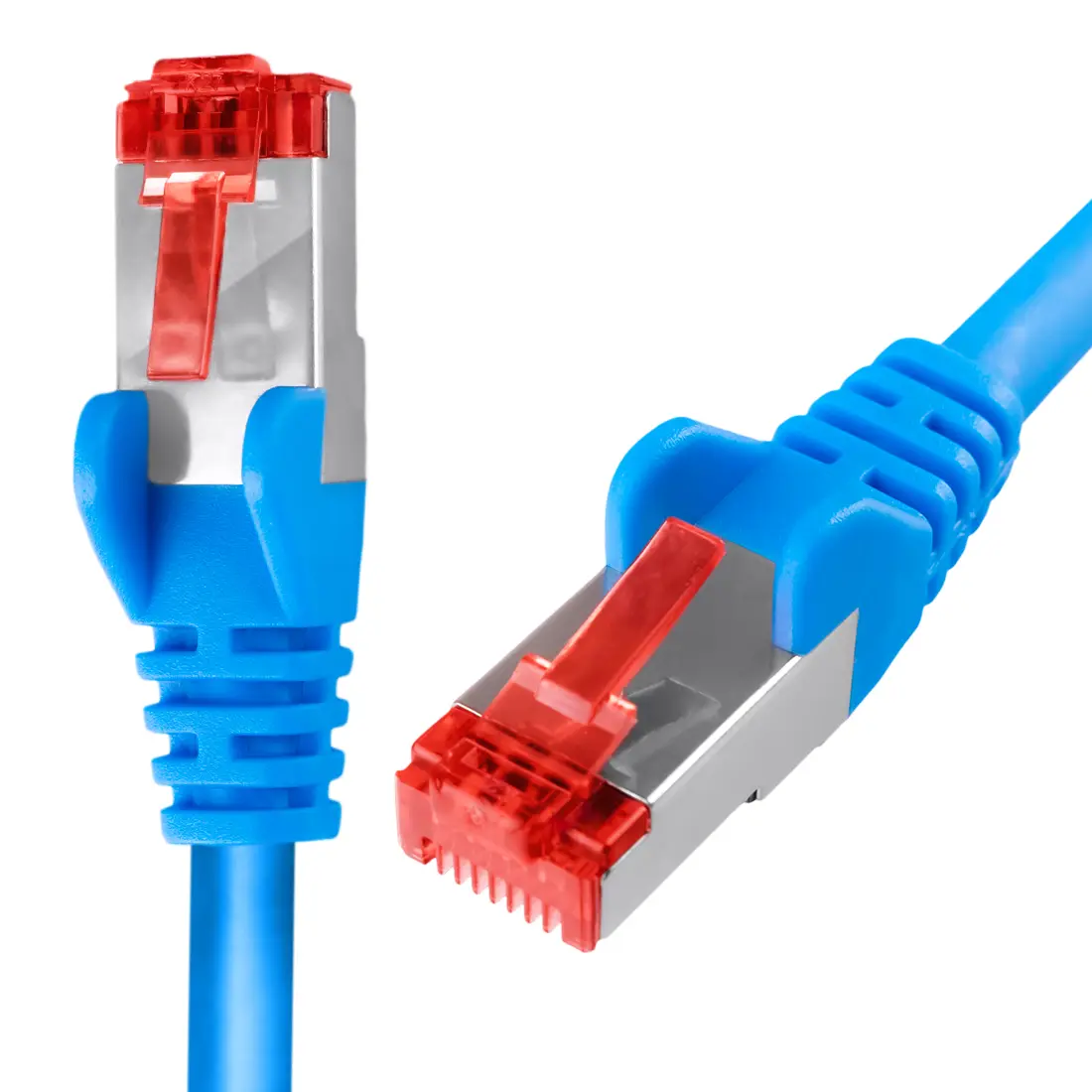 Kabel RJ45 CAT 6 S/FTP AWG27 LSZH niebieski 7,5m