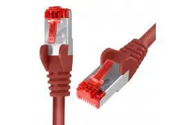 Kabel RJ45 CAT 6 S/FTP AWG27 LSZH czerwony 2m