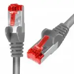 Kabel RJ45 CAT 6 S/FTP AWG27 LSZH szary 0,5m