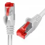 Kabel RJ45 CAT 6 S/FTP AWG27 LSZH biały 0,5m