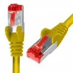 Kabel RJ45 CAT 6 S/FTP AWG27 LSZH żółty 0,5m