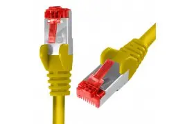 Kabel RJ45 CAT 6 S/FTP AWG27 LSZH żółty 25m