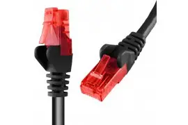 Kabel RJ45 CAT 6 U/UTP AWG24 czarny 2m