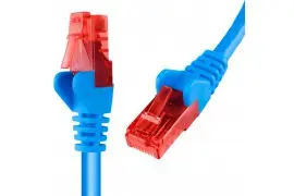 Kabel RJ45 CAT 6 U/UTP AWG24 niebieski 0,5m