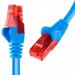 Kabel RJ45 CAT 6 U/UTP AWG24 niebieski 0,5m