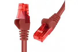 Kabel RJ45 CAT 6 U/UTP AWG24 czerwony 5m