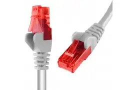 Kabel RJ45 CAT 6 U/UTP AWG24 biały 0,5m