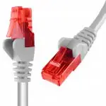 Kabel RJ45 CAT 6 U/UTP AWG24 biały 0,5m