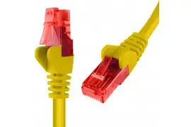 Kabel RJ45 CAT 6 U/UTP AWG24 żółty 0,5m